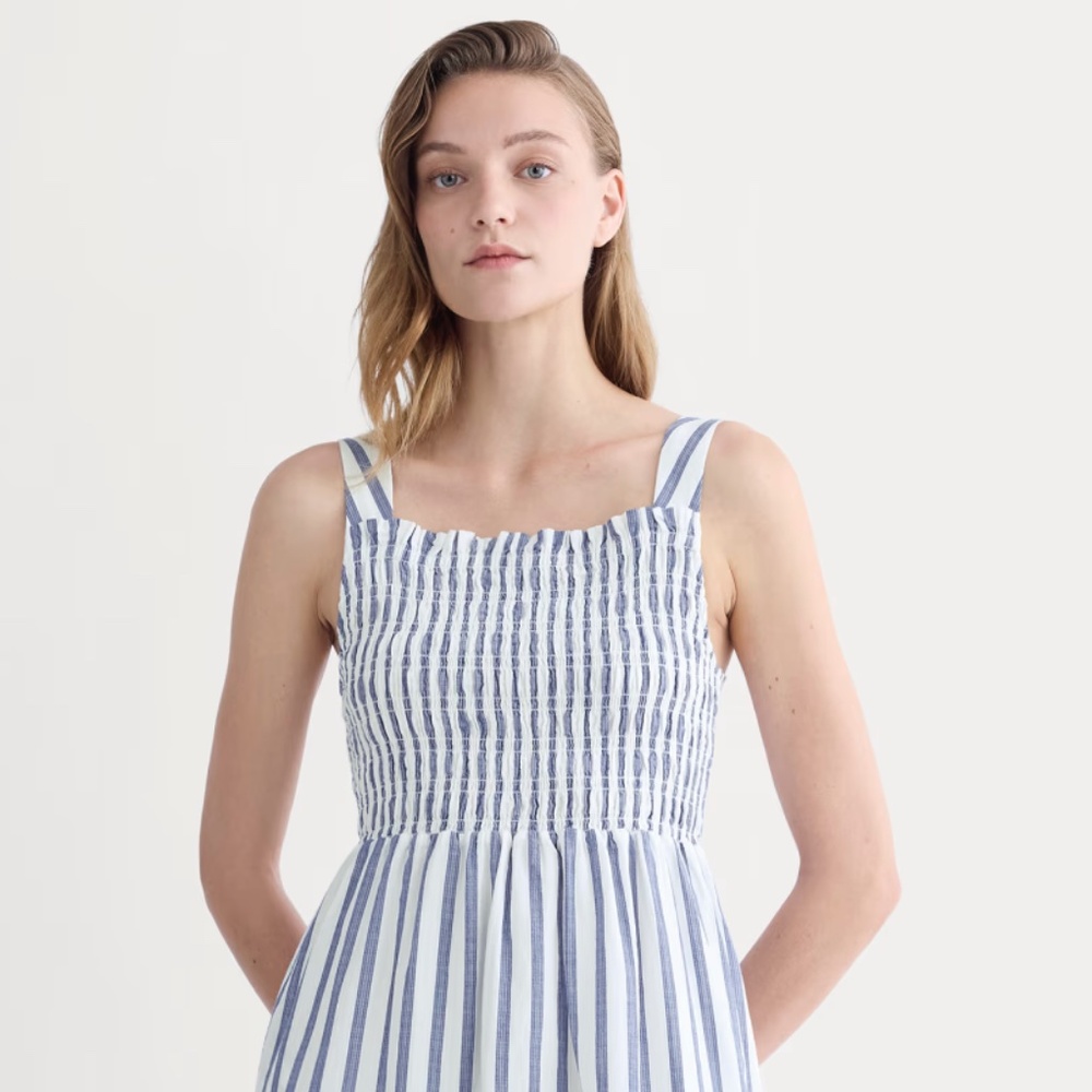 Everlane The Gauze Smock Dress, Striped, BASICALLY NEW!